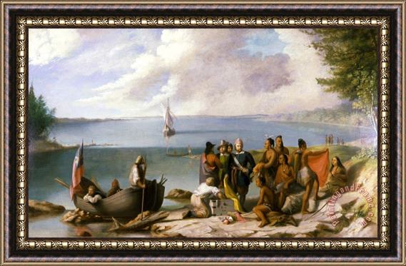 William Allen Wall Gosnold at The Smoking Rocks, 1842 Framed Painting