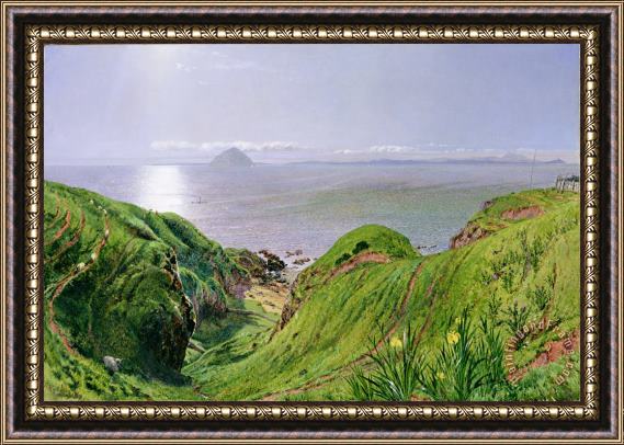 William Bell Scott A View of Ailsa Craig and the Isle of Arran Framed Print
