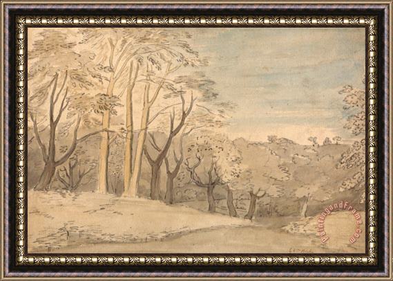 William Blake A Woody Landscape Framed Painting