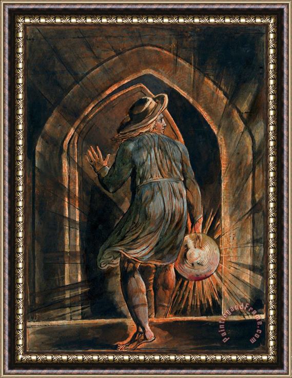 William Blake Jerusalem, Plate 1, Frontispiece Framed Painting