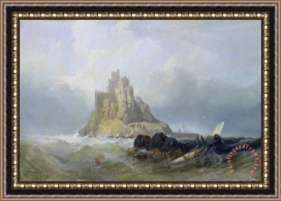 William Clarkson Stanfield Saint Michael's Mount in Cornwall Framed Painting