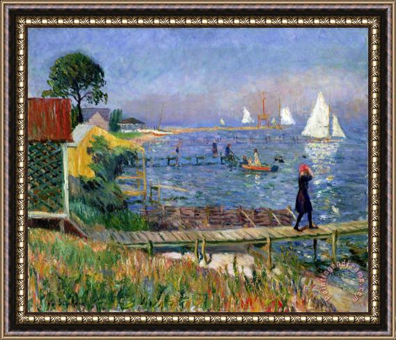 William Glackens Bathers at Bellport Framed Painting