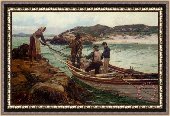William Henry Bartlett Landing The Catch Framed Painting