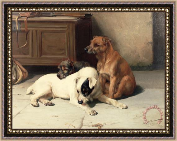 William Henry Hamilton Trood Waiting For Master Framed Painting