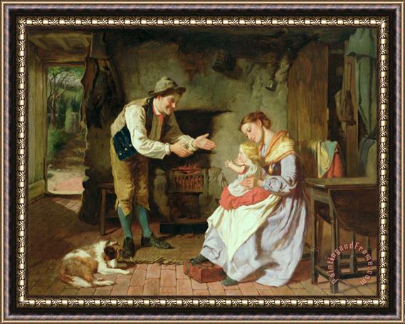William Henry Midwood Come to Daddy Framed Painting
