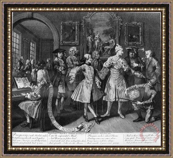 William Hogarth A Rake's Progress, Plate 2, Surrounded by Artists And Professors Framed Print