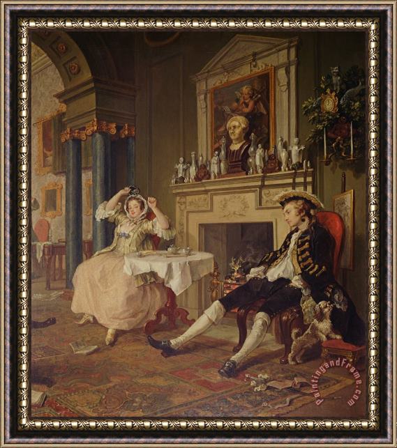 William Hogarth Marriage a la Mode II The Tete a Tete Framed Painting