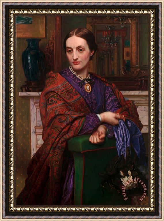 William Holman Hunt Fanny Waugh Hunt Framed Painting