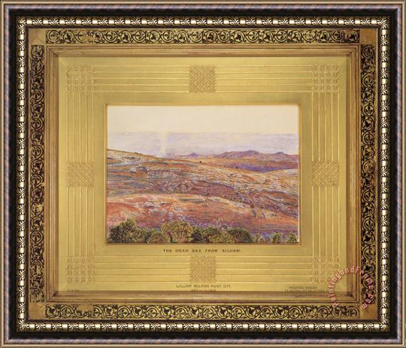 William Holman Hunt The Dead Sea From Siloam Framed Painting