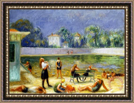 William James Glackens Outdoor Swimming Pool Framed Print