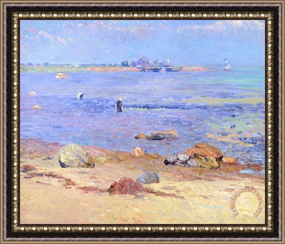 William James Glackens Treading Clams at Wickford Framed Painting