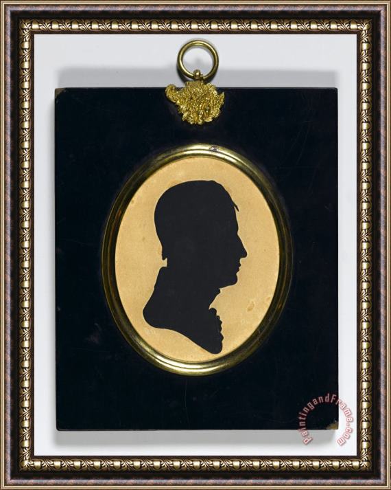 William James Hubard Profile of a Man Framed Print