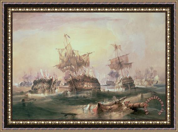 William John Huggins Battle Of Trafalgar Framed Painting