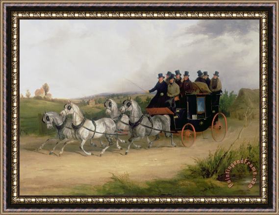 William Joseph Shayer The London to Brighton Stage Coach Framed Painting