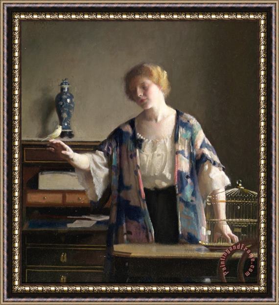 William McGregor Paxton The Canary Framed Print