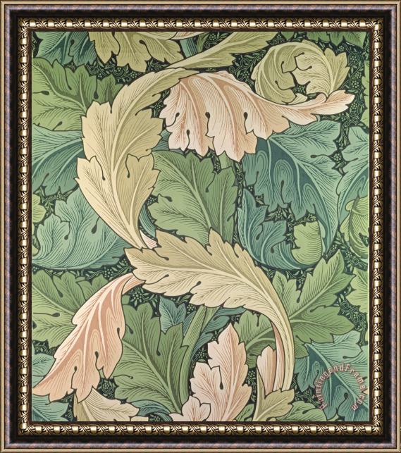 William Morris Acanthus Wallpaper Design Framed Painting