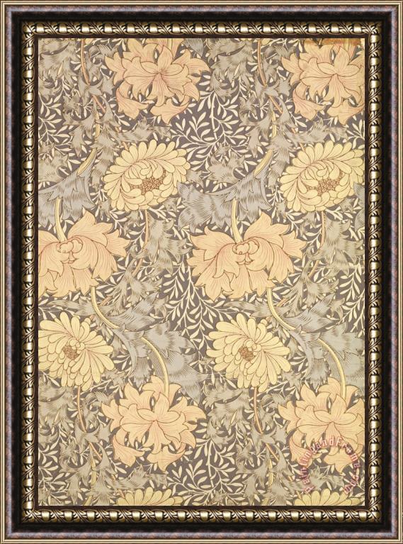 William Morris Chrysanthemum Framed Painting