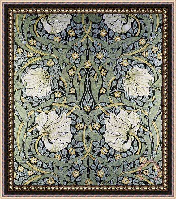 William Morris Pimpernel' Wallpaper Design Framed Painting