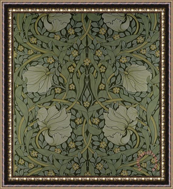 William Morris Pimpernel Wallpaper Design Framed Painting
