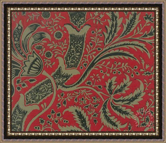 William Morris Wallpaper Sample with Bamboo Pattern Framed Painting