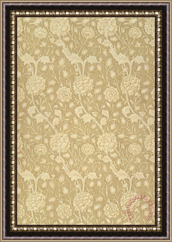 William Morris Wild Tulip Wallpaper Design Framed Print