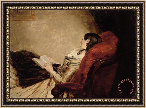 William Powell Frith Isabelle Frith Reclining Framed Print