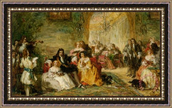 William Powell Frith Study for The Last Sunday of Charles II Framed Print