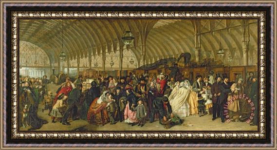 William Powell Frith The Railway Station Framed Painting