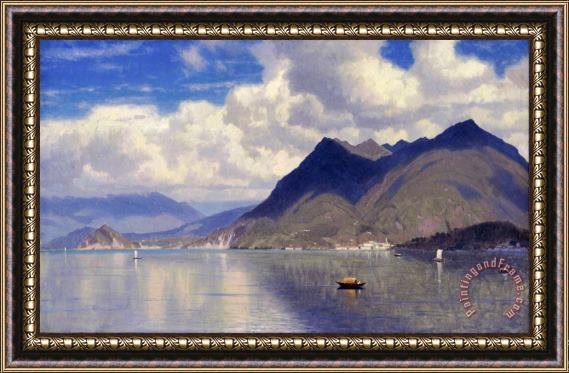 William Stanley Haseltine Lago Maggiore Framed Painting