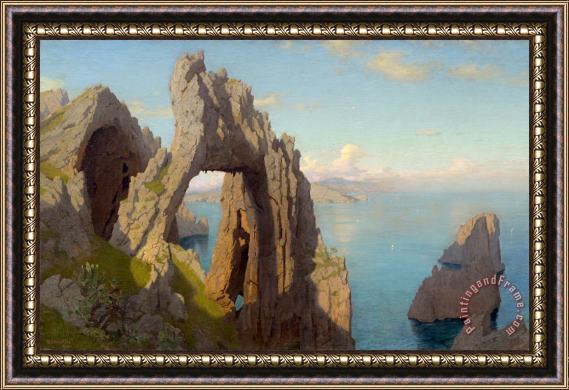 William Stanley Haseltine Natural Arch at Capri Framed Painting