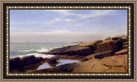 William Stanley Haseltine Rocks at Nahant Framed Painting