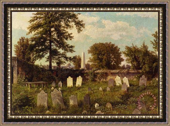 William Trost Richards Leverington Cemetary Framed Painting