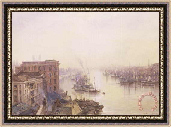 William Wyld The Pool from the Adelaide Hotel London Bridge Framed Print