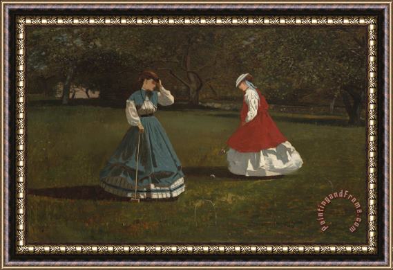 Winslow Homer A Game of Croquet Framed Print