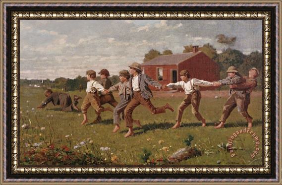 Winslow Homer Snap The Whip Framed Painting