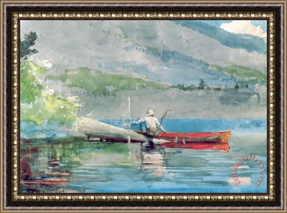 Winslow Homer The Red Canoe Framed Print