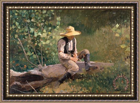 Winslow Homer The Whittling Boy Framed Painting