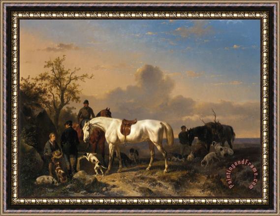 Wouter Verschuur The Stag Hunt Framed Print