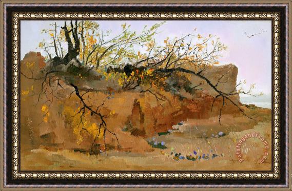 Wu Guanzhong Golden Autumn, 1972 Framed Painting