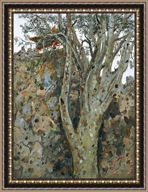 Wu Guanzhong Lacebark Pine in The Imperial Palace, 1975 Framed Print
