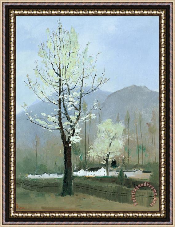 Wu Guanzhong Pear Tree, 1964 Framed Painting