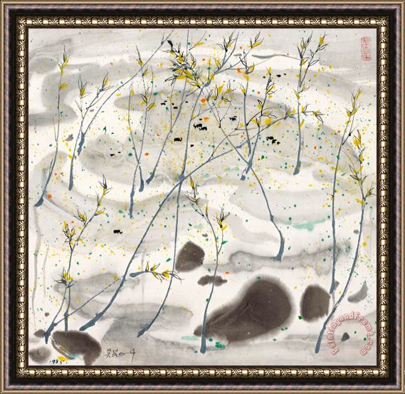Wu Guanzhong Spring And Autumn Framed Print