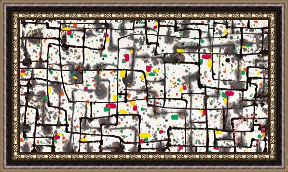Wu Guanzhong Windows of The East, 1997 Framed Painting
