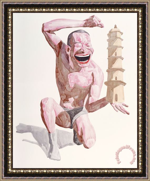 Yue Minjun Ohne Titel, No. 16, From Smile Ism Series, 2006 Framed Print