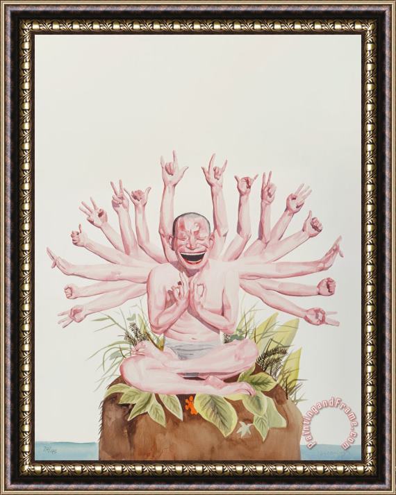 Yue Minjun Smile Ism No. 4, 2006 Framed Painting