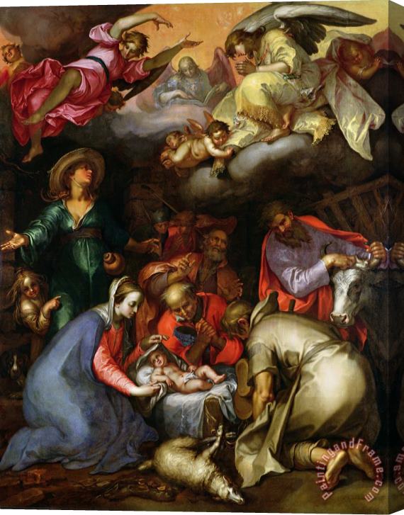 Abraham Bloemaert Adoration of the Shepherds Stretched Canvas Print / Canvas Art