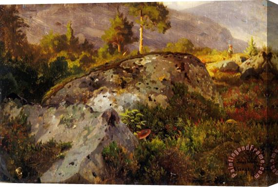 Adolph Tidemand & Hans Gude Landscape Study From Vaga Stretched Canvas Print / Canvas Art