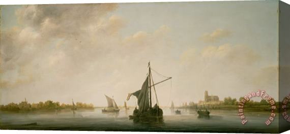 Aelbert Cuyp A View of The Maas at Dordrecht Stretched Canvas Painting / Canvas Art