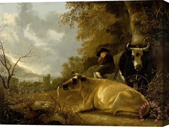 Aelbert Cuyp Landscape with Cows And a Young Herdsman Stretched Canvas Print / Canvas Art