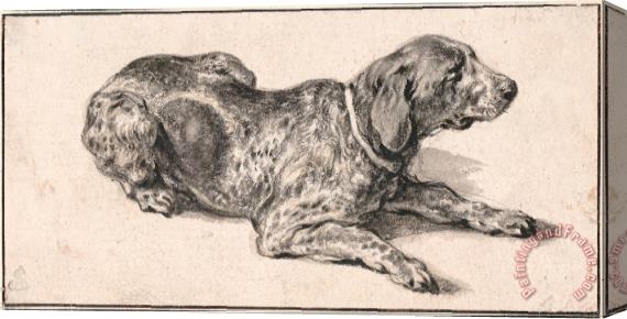 Aelbert Cuyp Reclining Dog 1645 Stretched Canvas Print / Canvas Art